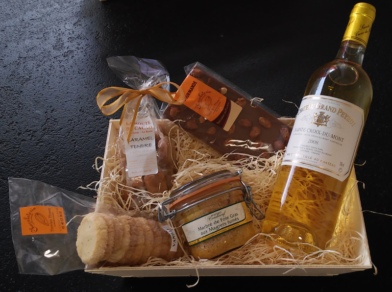 Envie de Saveurs - corbeille cadeau - panier jaune