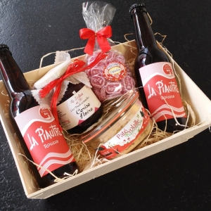 Envie de Saveurs - corbeille cadeau - panier rouge