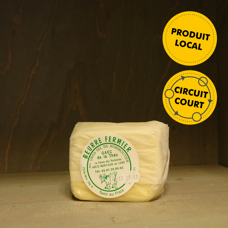 GAEC de la Thau - beurre fermier au gros sel de Noirmoutier (250g)