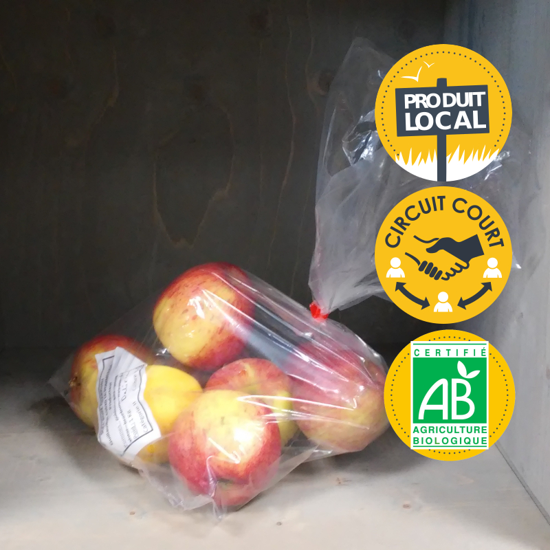 Pommes biologiques Boré Charruau (sac 1kg)
