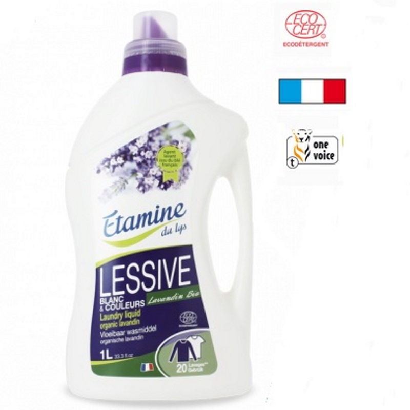 Lessive liquide lavandin Blanc et Couleurs 1L Étamine du Lys